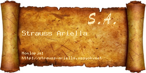 Strauss Ariella névjegykártya